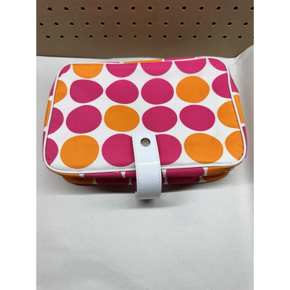 Lancome Hanging Cosmetic Travel Organizer Polka Dot Makeup Toiletry Bag